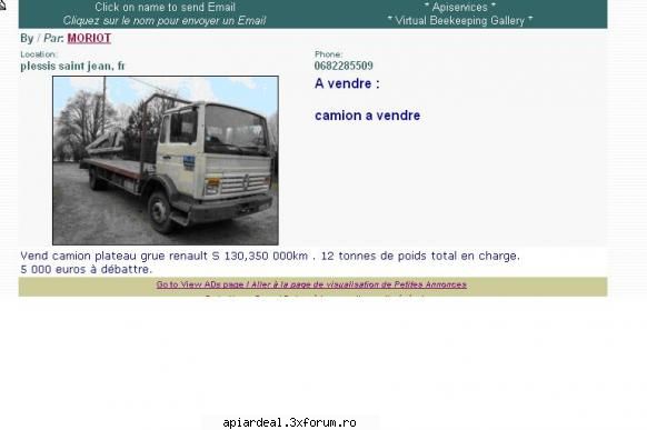 Camion vanzare Apiservices - Ce credeti? Eu nu am decat B-ul , altfel l-as - STUPARIT PASTORAL