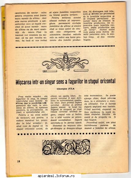 Cules suprapus - si ultima.Nu l-am recitit - INTRETINEREA ALBINELOR