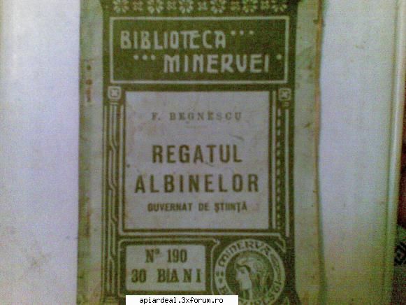 Jurnal apicol - Iar lui Batranu ii recomand cartea "REGATUL - INTRETINEREA ALBINELOR