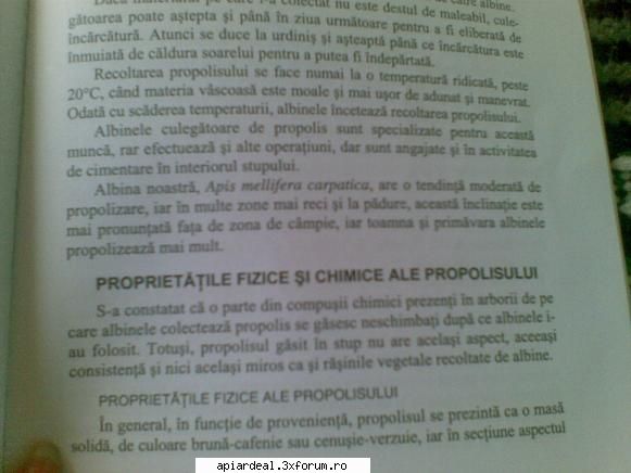 Texte -mostenire de la V. Harnaj - Despre propolis - INTRETINEREA ALBINELOR