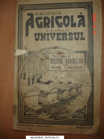 din istoria revistelor apicole - si inca un document de la parintele apiculturii - REVISTE & CARTI