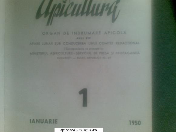 din istoria revistelor apicole - Va prezint si numarul pe ianuarie 1950 - REVISTE & CARTI