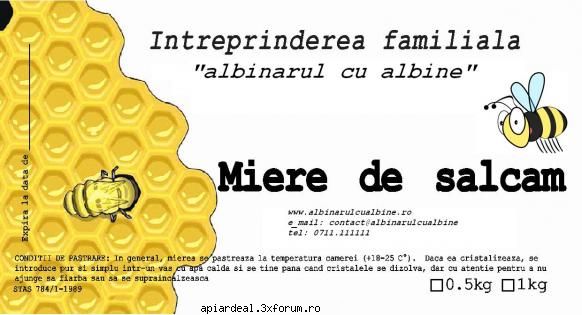 etichete borcane miere - apilia - VANZARI