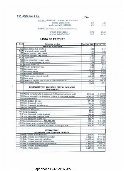 sc adelika - Lista de pret SC ADELIKA SRL pag1 - FIRME