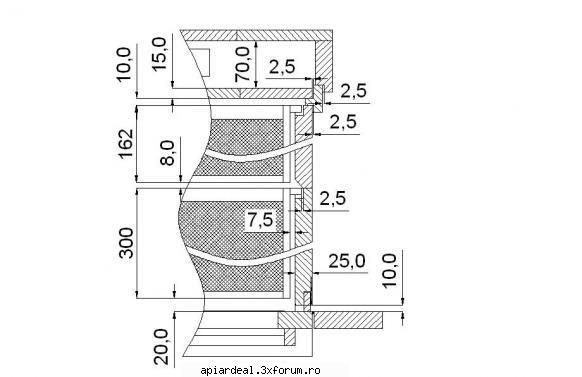 schite STUP VERTICAL 12 R + CAT 1/2 - O sectiune cu cotele si jocurile importante - SCHITE STUPI